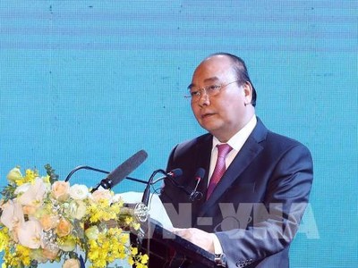 Thủ tướng Nguyễn Xuân Phúc phát biểu tại buổi lễ. Ảnh: Thống Nhất – TTXVN