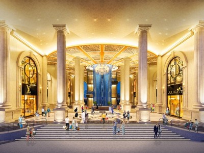 Sảnh đón khách đẳng cấp cao hơn 14m uy nguy tráng lệ tôn tầm vị thế, danh giá cho chủ nhân sở hữu Rome by Diamond Lotus