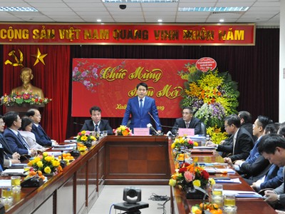 Chủ tịch UBND TP. Hà Nội Nguyễn Đức Chung phát biểu tại buổi làm việc