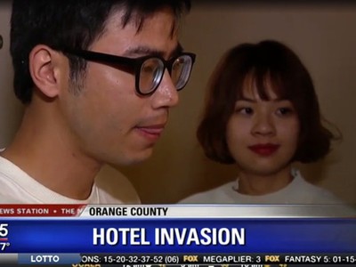 Bản tin của Đài truyền hình Fox về hai du khách Việt tóm kẻ lạ mặt nghi là trộm - Ảnh chụp màn hình