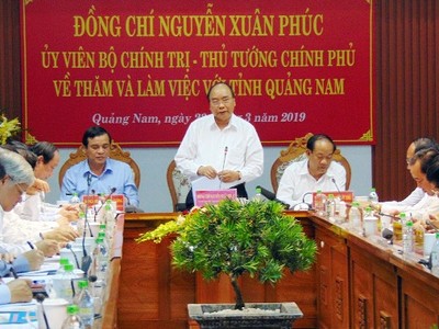 Thủ tướng Nguyễn Xuân Phúc làm việc với tỉnh Quảng Nam.