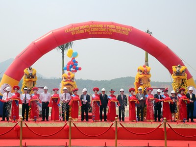 Quang cảnh lễ khánh thành Khu CNTT tập trung Đà Nẵng. Ảnh: VGP/Đình Nam