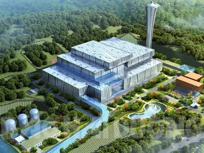 Mô hình Nhà máy xử lý rác thải sinh hoạt và phát điện tại huyện Cẩm Giàng (Hải Dương).