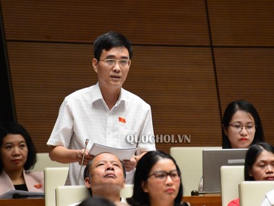 Đại biểu Hoàng Quang Hàm tại phiên thảo luận sáng 30/5