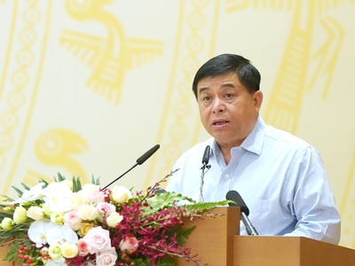 Bộ trưởng Nguyễn Chí Dũng phát biểu tại cuộc họp trực tuyến Chính phủ với các địa phương tháng 6/2019 (Ảnh: VGP)