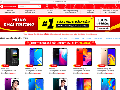 Theo website dienthoaisieure.com của MWG, đã có địa chỉ 5 cửa hàng được cập nhật, tất cả đều đặt tại quận Gò Vấp.