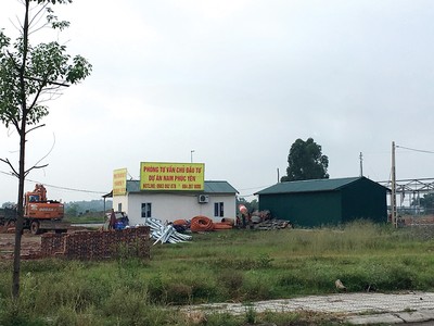 Dự án Khu đô thị Nam Phúc Yên được một số sàn môi giới mở bán ngay cạnh công trình dự án, nhưng chủ đầu tư vẫn bảo không biết!?