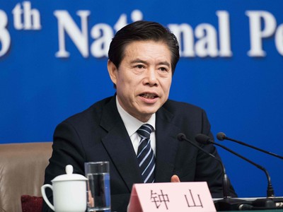 Ông Trung Sơn - Bộ trưởng Thương mại Trung Quốc. Ảnh: AFP