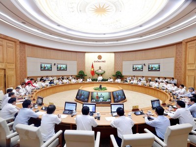 Toàn cảnh phiên họp Chính phủ thường kỳ tháng 9. (Ảnh: Thống Nhất/TTXVN)