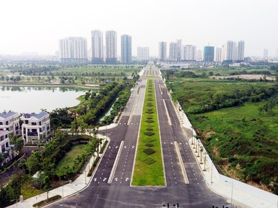 Cầu vượt sẽ nối vào đường Nguyễn Văn Huyên kéo dài đã hoàn thành