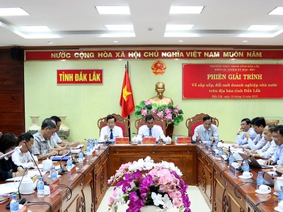 Thường trực HĐND tỉnh Đắk Lắk tổ chức phiên họp giải trình về sắp xếp, đổi mới doanh nghiệp nhà nước.