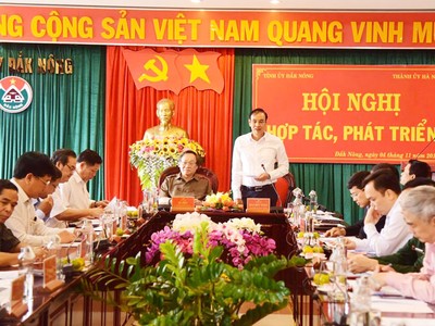 Hội nghị hợp tác giữa hai địa phương TP. Hà Nội và tỉnh Đắk Nông.