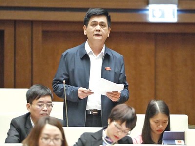 Đại biểu Nguyễn Lâm Thành (Lạng Sơn) phát biểu tại nghị trường Quốc hội chiều 20/11. Ảnh: Ngọc Thắng