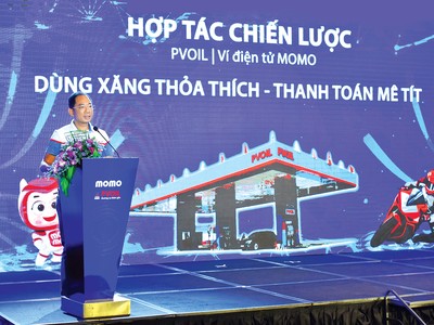 Ông Cao Hoài Dương, Tổng giám đốc PVOIL chia sẻ, hợp tác với Momo nhằm cung cấp trải nghiệm thanh toán tiện lợi cho khách hàng