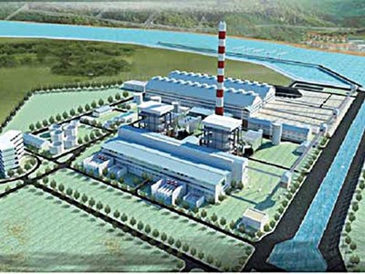 Mô hình Dự án Nhiệt điện Quỳnh Lập 1. Ảnh: S.T