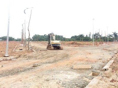 Dự án đất nền Nam Phúc Yên đang triển khai hạ tầng