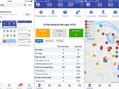 Giao diện ứng dụng Hà Nội SmartCity (Ảnh: Báo Đầu tư)