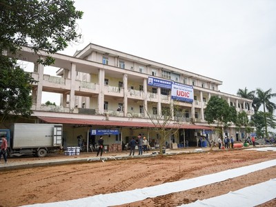 Cơ sở cũ Bệnh viện Đa khoa huyện Mê Linh được khẩn cấp cải tạo phục vị công tác phòng chống dịch Covid -19 (ảnh minh họa)