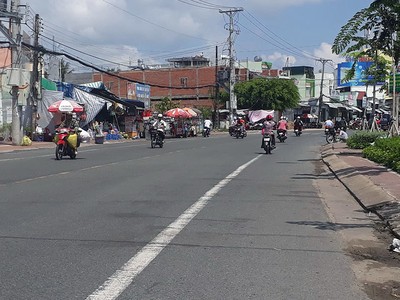 Một đoạn Quốc lộ 1 đoạn qua TP. Cà Mau.