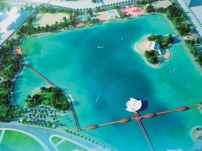 Bố trí quảng trường lễ hội trong công viên CV1 Cầu Giấy