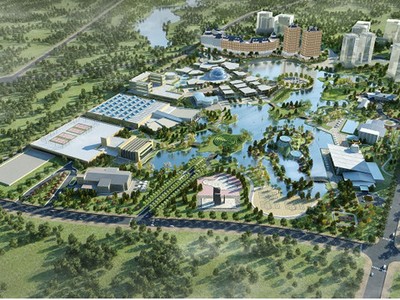 Phối cảnh khu công nghệ cao Hòa Lạc, một phần của đô thị Hòa Lạc