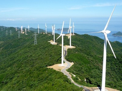 Phối cảnh thiết kế các trụ tuabin tại trang trại phong điện HBRE Hà Tĩnh