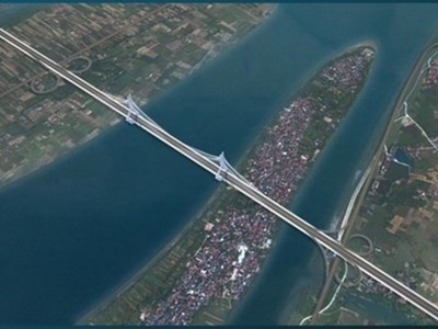 Phối cảnh cầu Tứ Liên dự kiến (Ảnh: Đơn vị tư vấn thiết kế)