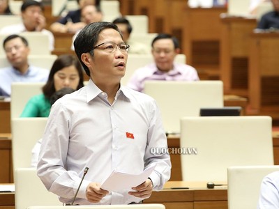 Bộ trưởng Bộ Công Thương Trần Tuấn Anh phát biểu tại nghị trường.