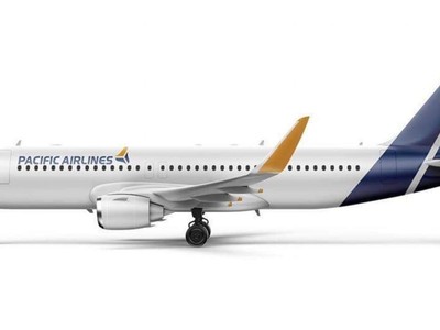 Logo mới trên tàu bay được cho là của Pacific Airlines.