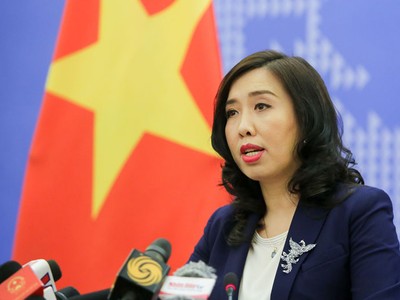 Người phát ngôn Bộ Ngoại giao Lê Thị Thu Hằng (Ảnh: Báo TG&VN)