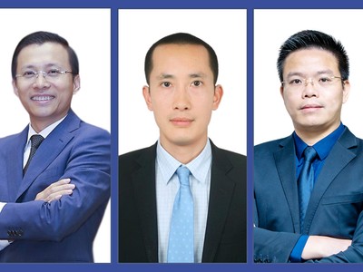 Từ trái qua phải: Ông Phạm Như Ánh, ông Vũ Thành Trung, ông Vũ Hồng Phú