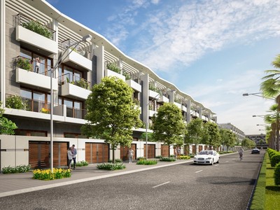 River Silk City được quy hoạch trên 126 ha với hai sản phẩm chính là nhà phố thương mại và biệt thự