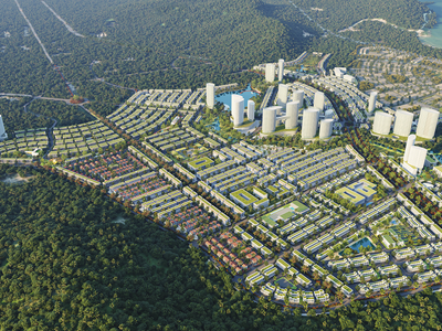 Phối cảnh Meyhomes Capital Phú Quốc quy mô hơn 266 ha tại trung tâm phường An Thới, TP.Phú Quốc.