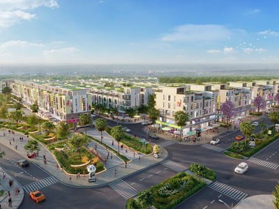 Không gian vỉa hè The Koradise thoáng rộng khuyến khích các hoạt động mua sắm, giải trí