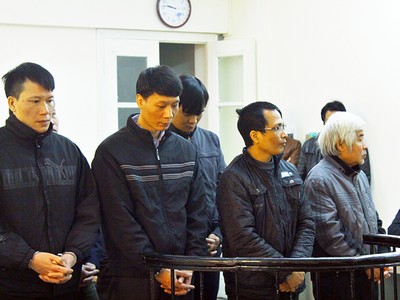 Các bị cáo tại tòa