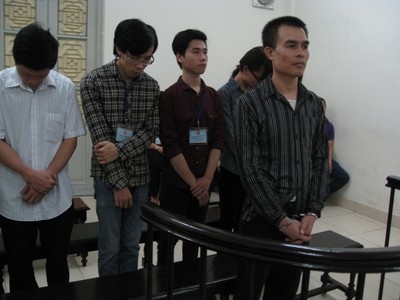 Các bị cáo tại tòa