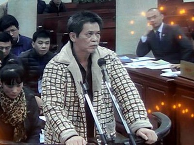 Bị cáo Phạm Thanh Tân, nguyên Tổng giám đốc Agribank (ảnh chụp qua màn hình)