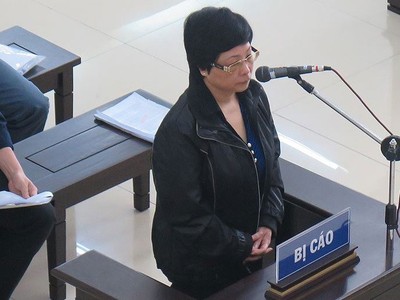 Bị cáo Châu Thị Thu Nga tại tòa.