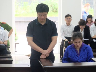 Các bị cáo tại phiên tòa