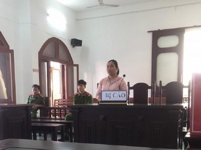 Bị cáo Hạnh tại phiên tòa sơ thẩm