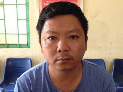 Trần Phước Lộc tại cơ quan công an