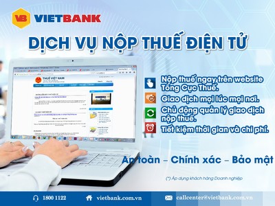 Nộp thuế điện tử tại VietBank