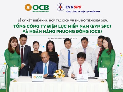 OCB bắt tay EVN SPC thu hộ tiền điện cho hơn 6 triệu khách hàng
