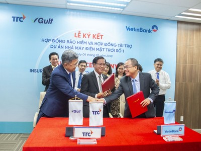 TTC và Vietinbank ký hợp đồng tài trợ vốn và bảo hiểm sản lượng nhà máy điện mặt trời