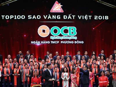 OCB ghi danh Top 100 sao vàng đất Việt 2018