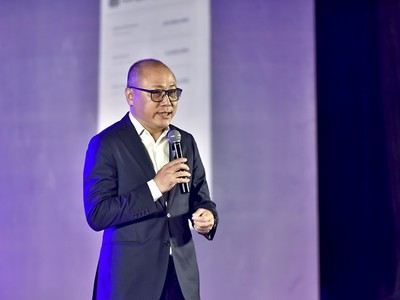 Ông Ngô Quang Trung, Tổng giám đốc Ngân hàng Bản Việt phát biểu tại buổi lễ chiều 28/9