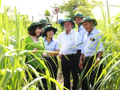 Bà Huỳnh Bích Ngọc (áo xanh) - Chủ tịch HĐQT TTC Sugar (SBT) 