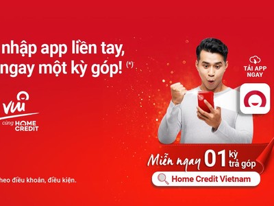Miễn một kỳ trả góp khi đăng nhập ứng dụng Home Credit