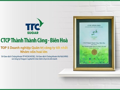SBT tiếp tục được vinh danh Top 5 Doanh nghiệp Quản trị công ty tốt nhất năm 2021 – Nhóm vốn hóa lớn