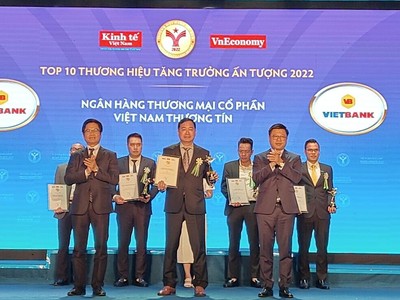 VietBank vào top 10 Thương hiệu tăng trưởng ấn tượng 2022